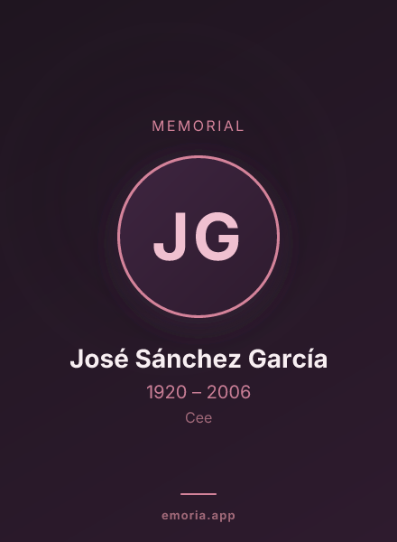 Memorial portrait of José Sánchez García