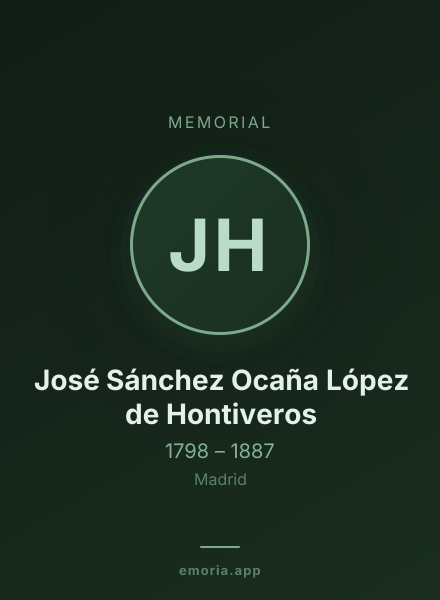 Memorial portrait of José Sánchez Ocaña López de Hontiveros
