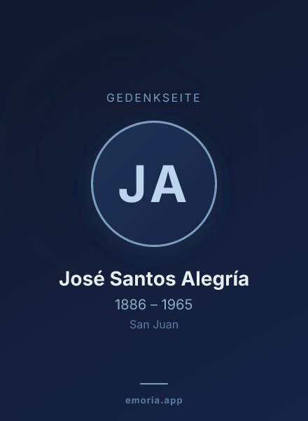 Gedenkportrait von José Santos Alegría