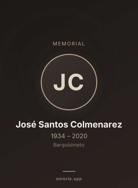Memorial portrait of José Santos Colmenarez