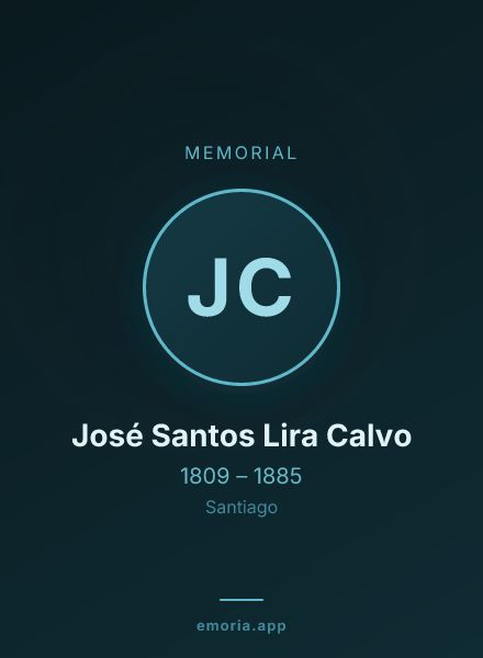 Memorial portrait of José Santos Lira Calvo