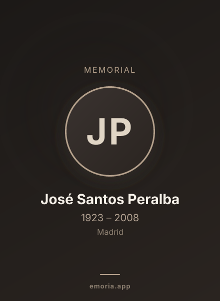 Memorial portrait of José Santos Peralba