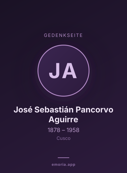 Gedenkportrait von José Sebastián Pancorvo Aguirre