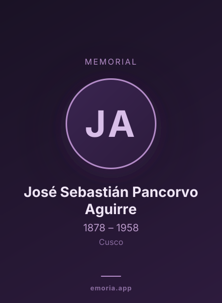 Memorial portrait of José Sebastián Pancorvo Aguirre