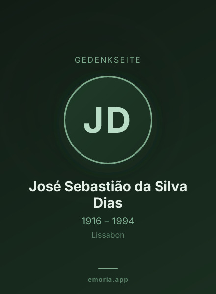 Gedenkportrait von José Sebastião da Silva Dias