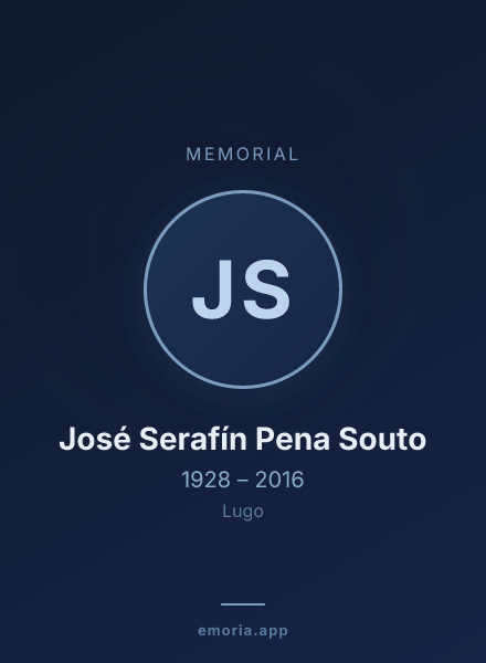 Memorial portrait of José Serafín Pena Souto