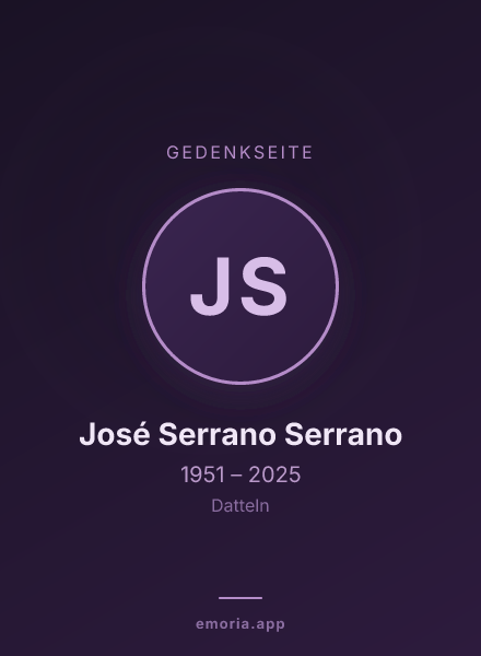Gedenkportrait von José Serrano Serrano
