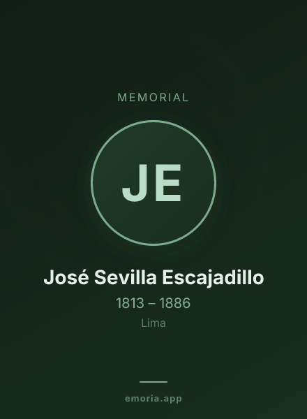 Memorial portrait of José Sevilla Escajadillo