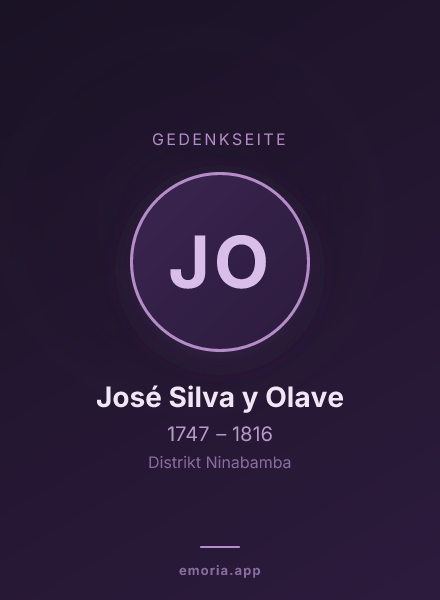 Gedenkportrait von José Silva y Olave