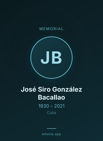 Memorial portrait of José Siro González Bacallao