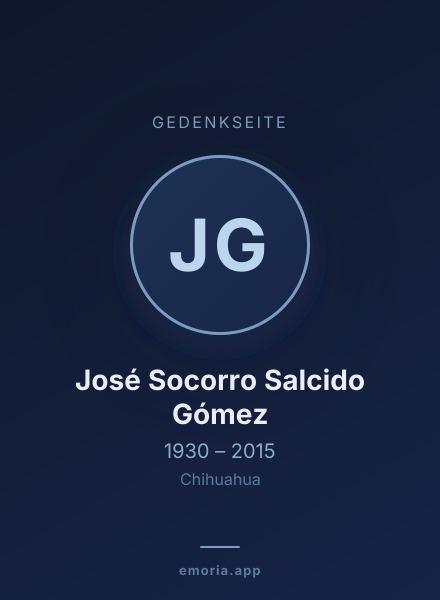 Gedenkportrait von José Socorro Salcido Gómez