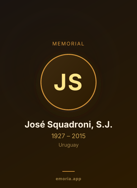 Memorial portrait of José Squadroni, S.J.