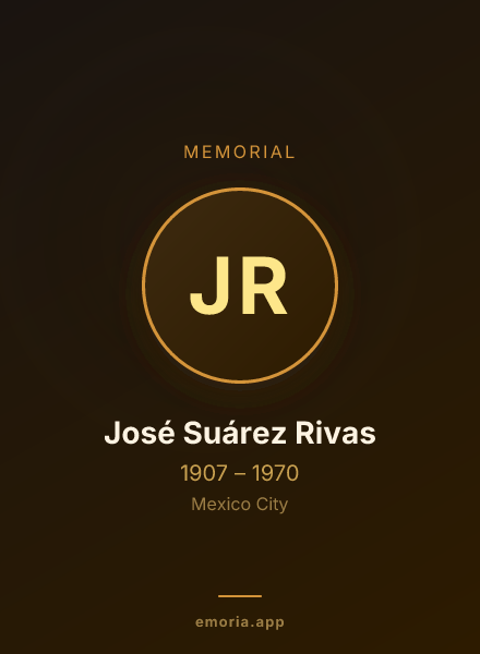 Memorial portrait of José Suárez Rivas
