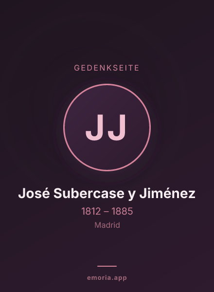Gedenkportrait von José Subercase y Jiménez
