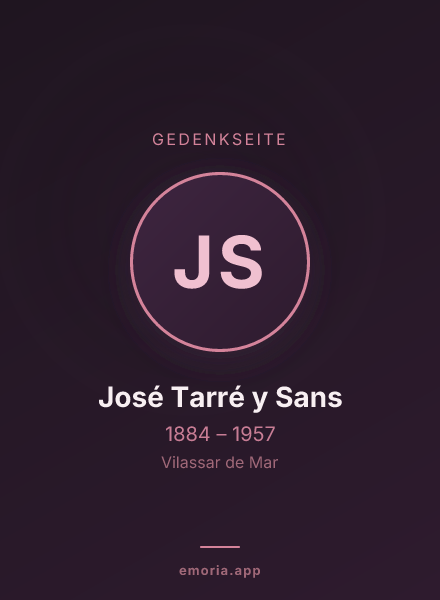 Gedenkportrait von José Tarré y Sans