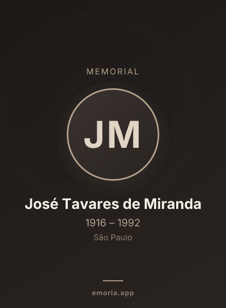 Memorial portrait of José Tavares de Miranda