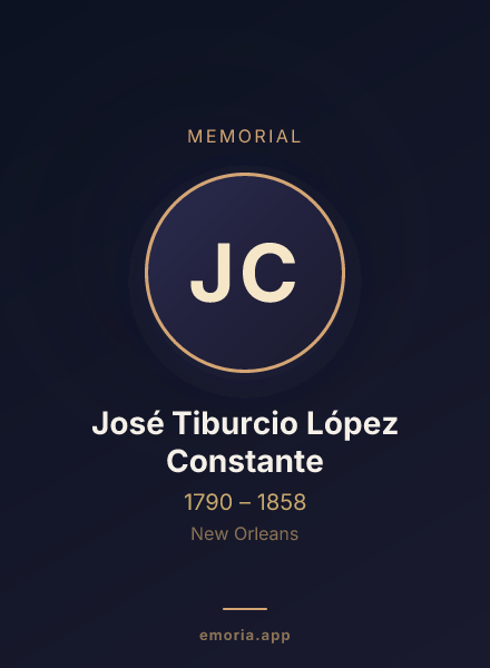 Memorial portrait of José Tiburcio López Constante