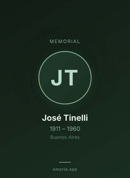 Memorial portrait of José Tinelli