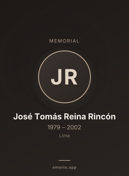 Memorial portrait of José Tomás Reina Rincón