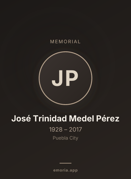 Memorial portrait of José Trinidad Medel Pérez