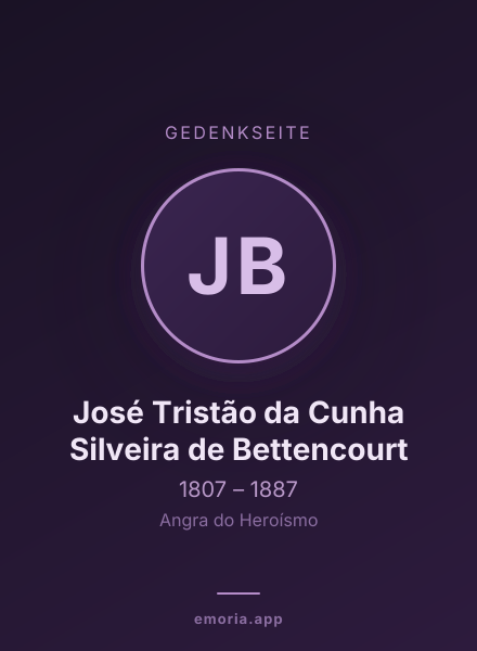 Gedenkportrait von José Tristão da Cunha Silveira de Bettencourt