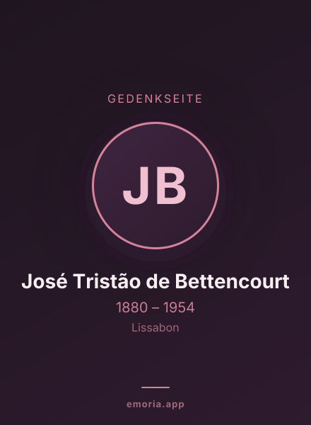 Gedenkportrait von José Tristão de Bettencourt