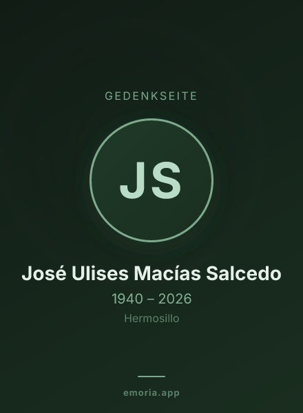 Gedenkportrait von José Ulises Macías Salcedo