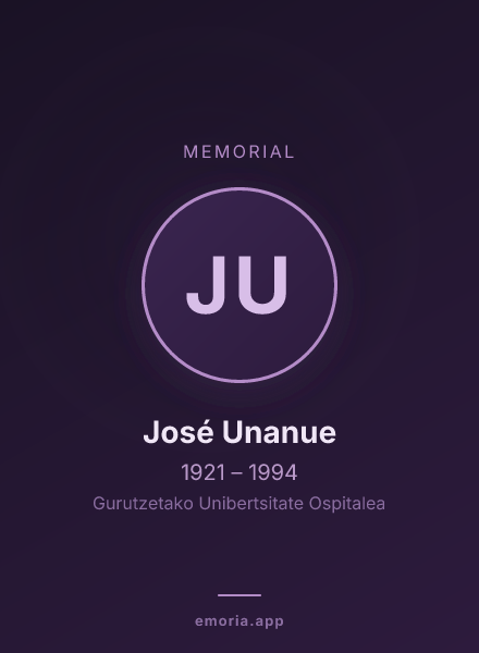 Memorial portrait of José Unanue