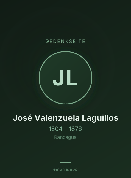 Gedenkportrait von José Valenzuela Laguillos