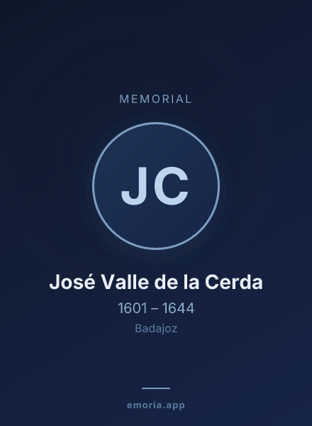 Memorial portrait of José Valle de la Cerda