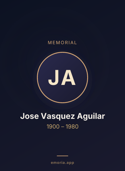 Memorial portrait of Jose Vasquez Aguilar
