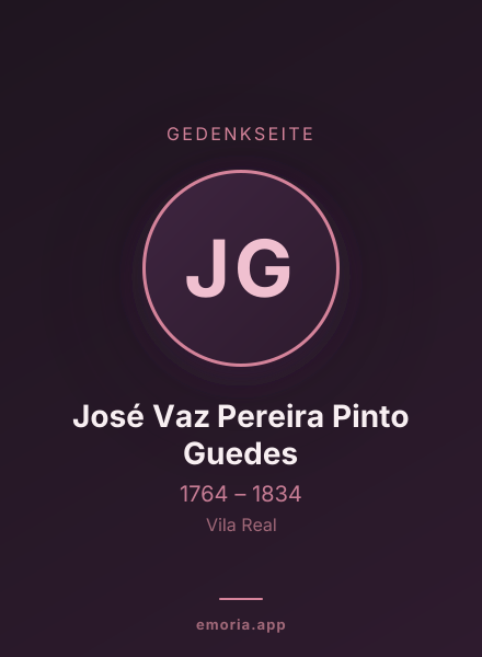 Gedenkportrait von José Vaz Pereira Pinto Guedes