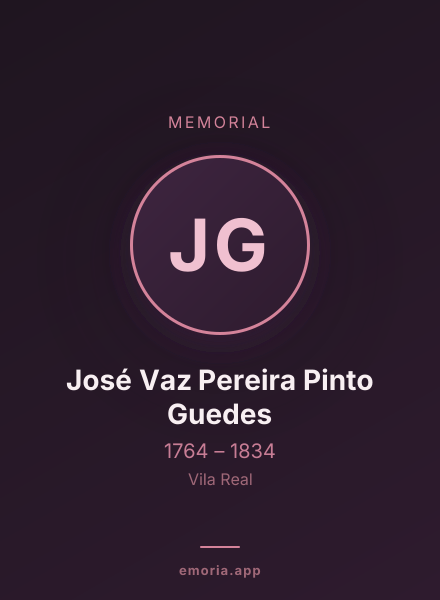 Memorial portrait of José Vaz Pereira Pinto Guedes