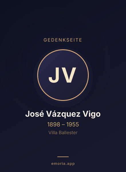 Gedenkportrait von José Vázquez Vigo