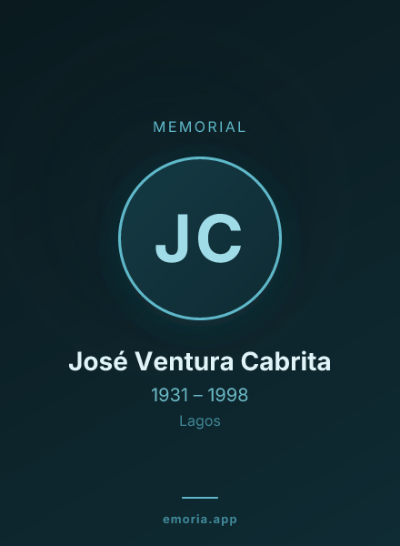 Memorial portrait of José Ventura Cabrita