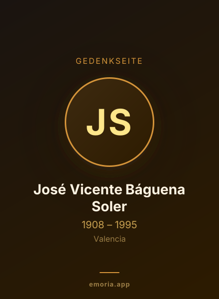 Gedenkportrait von José Vicente Báguena Soler