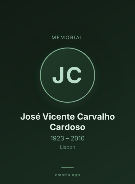 Memorial portrait of José Vicente Carvalho Cardoso