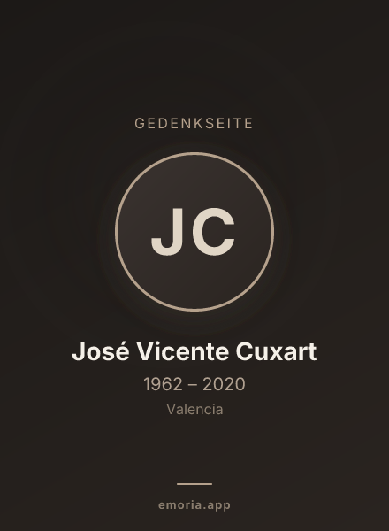 Gedenkportrait von José Vicente Cuxart