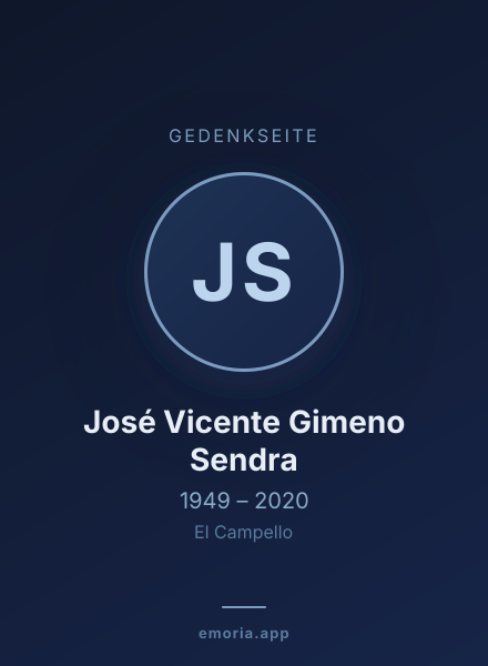 Gedenkportrait von José Vicente Gimeno Sendra