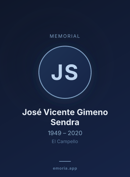 Memorial portrait of José Vicente Gimeno Sendra