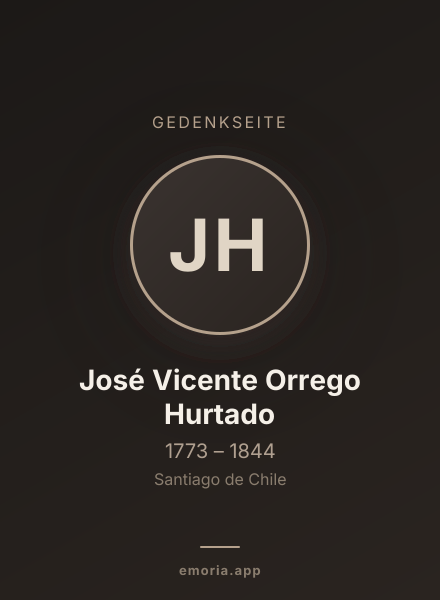 Gedenkportrait von José Vicente Orrego Hurtado