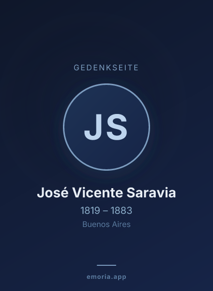 Gedenkportrait von José Vicente Saravia