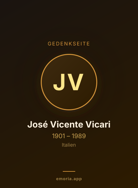 Gedenkportrait von José Vicente Vicari