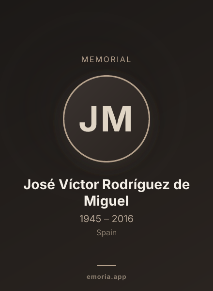 Memorial portrait of José Víctor Rodríguez de Miguel