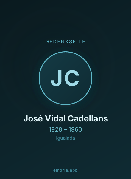 Gedenkportrait von José Vidal Cadellans