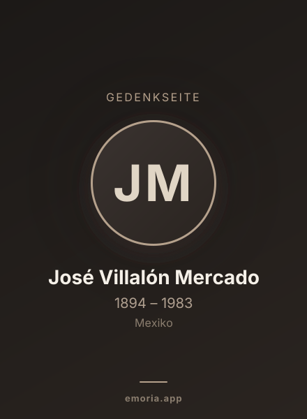 Gedenkportrait von José Villalón Mercado