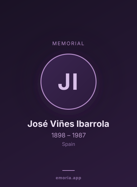 Memorial portrait of José Viñes Ibarrola