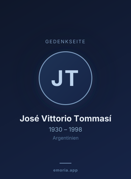 Gedenkportrait von José Vittorio Tommasí