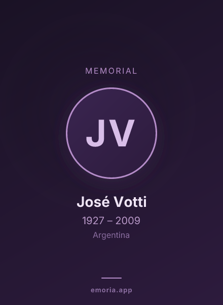 Memorial portrait of José Votti