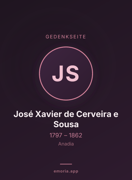 Gedenkportrait von José Xavier de Cerveira e Sousa